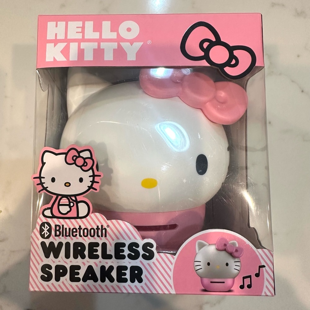 Hello Kitty Sanrio Light Pink and White Bluetooth Speaker